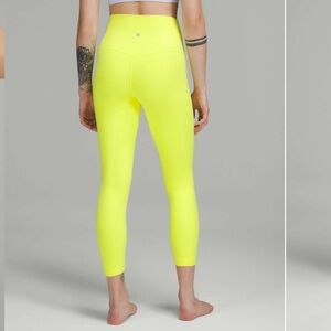 🍋BNWOT🍋 lululemon Align High-Rise Pant 25" Electric  Lemon Size 8